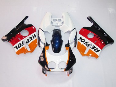 1990-1998 Bianco Repsol Honda CBR250RR Carene Moto Fabbrica