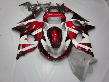 2000-2002 Rosso Intenso & Bianco Suzuki GSXR 1000 Carene Moto Fabbrica