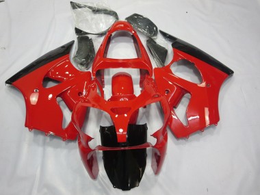 2000-2002 Rosso & Nero Kawasaki ZX6R Carene Moto Fabbrica