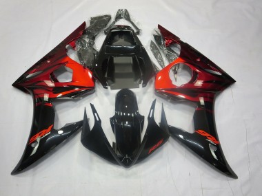 2003-2004 Rosso & Nero Yamaha R6 Carene Moto Fabbrica