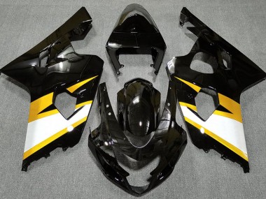 2004-2005 Nero Lucido & Giallo Suzuki GSXR 600-750 Carene Moto Fabbrica