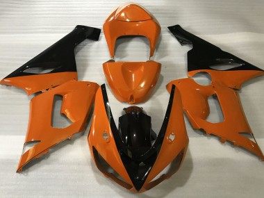 2005-2006 Arancione Lucido & Nero Kawasaki ZX6R Carene Moto Fabbrica