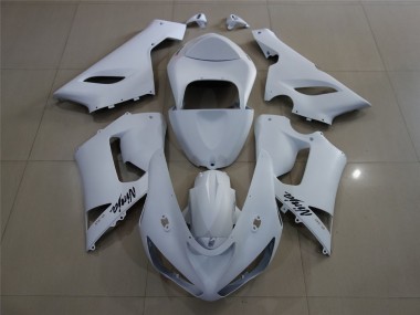 2005-2006 Bianco Opaco Kawasaki ZX6R Carene Moto Fabbrica