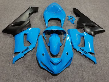 2005-2006 Blu Vibrante Kawasaki ZX6R Carene Moto Fabbrica