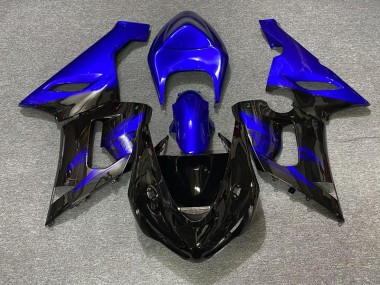 2005-2006 Nero Lucido & Blu Kawasaki ZX6R Carene Moto Fabbrica