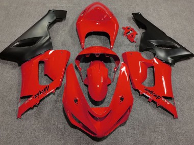 2005-2006 Rosso Lucido Kawasaki ZX6R Carene Moto Fabbrica