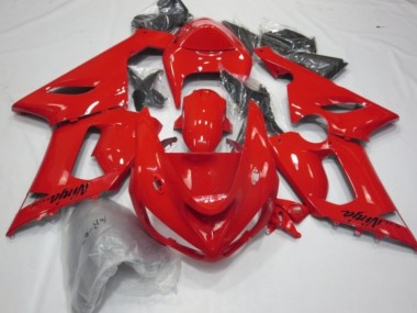 2005-2006 Rosso Lucido Kawasaki ZX6R Carene Moto Fabbrica