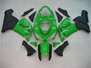 2005-2006 Verde Lucido Opaco Kawasaki ZX6R Carene Moto Fabbrica