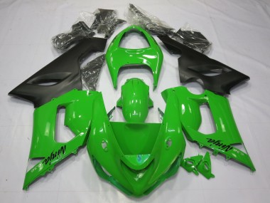 2005-2006 Verde Nero Kawasaki ZX6R Carene Moto Fabbrica