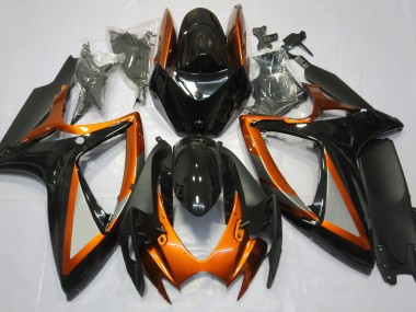 2006-2007 Arancio Lucido & Nero Suzuki GSXR 600-750 Carene Moto Fabbrica