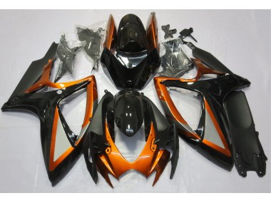 2006-2007 Arancio Lucido & Nero Suzuki GSXR 600-750 Carene Moto Fabbrica