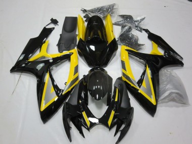 2006-2007 Argento & Nero Giallo Suzuki GSXR 600-750 Carene Moto Fabbrica