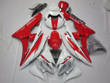 2006-2007 Design In Stile Bianco Rosso Yamaha R6 Carene Moto Fabbrica