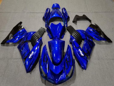 2006-2011 Blu Lucido Kawasaki ZX14R Carene Moto Fabbrica