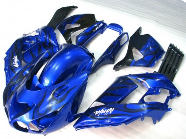 2006-2011 Fiamma Blu Kawasaki ZX14R Carene Moto Fabbrica