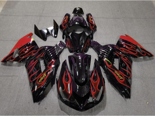 2006-2011 Flamme Rouge Kawasaki ZX14R Carene Moto Fabbrica