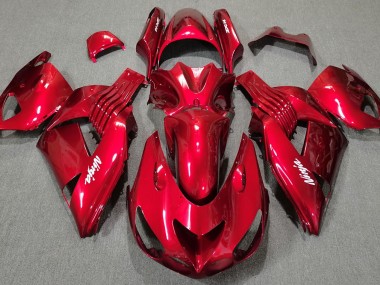 2006-2011 Rosso Lucido Kawasaki ZX14R Carene Moto Fabbrica