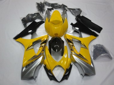 2007-2008 Giallo Argento Suzuki GSXR 1000 Carene Moto Fabbrica