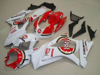 2007-2008 Rosso Lucky Strike Suzuki GSXR 1000 Carene Moto Fabbrica