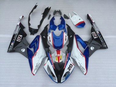 2009-2014 Alien Blu & Bianco BMW S1000RR Carene Moto Fabbrica