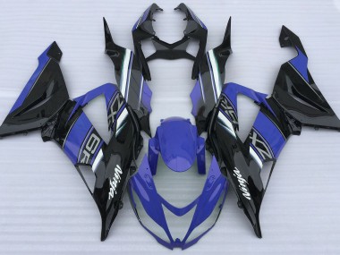 2013-2018 Blu Lucido & Nero Kawasaki ZX6R Carene Moto Fabbrica